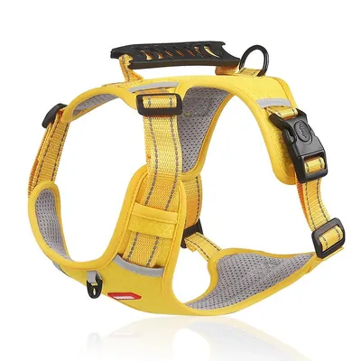 Harnais anti-traction pour chien(jaune)