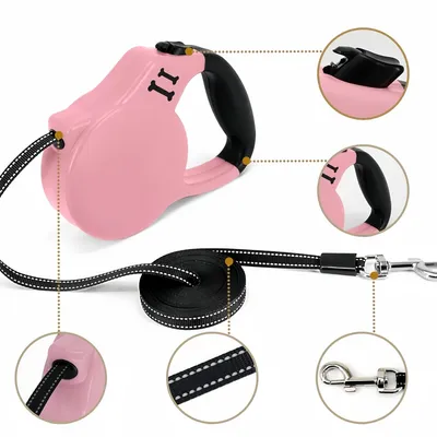 Pawzy Laisse à enrouleur pour chien et chat