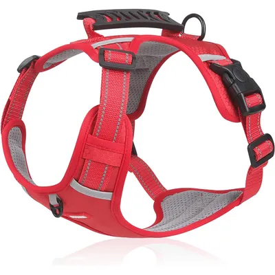 Harnais anti-traction pour chien(rouge)