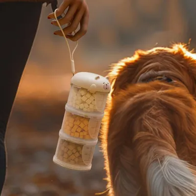 Zoomtopia Boîte de rangement pour friandises pour chien