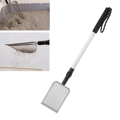 UAMLY Pala extensible para arena de gatos, tamiz para arena de gatos