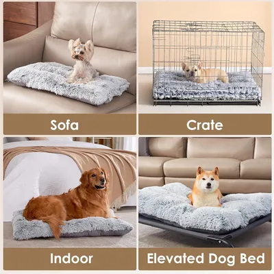 IntiMeg Matelas de lit pour chien en peluche