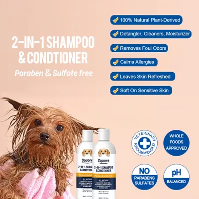FurryFusion Gel de ducha desodorizante antiácaros para perros 300 ml