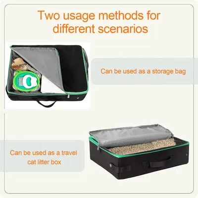 Bac à litière de voyage pour chat