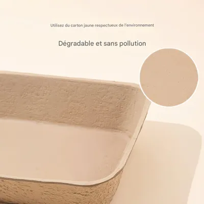 FurryFusion Bac à litière jetable pour chat