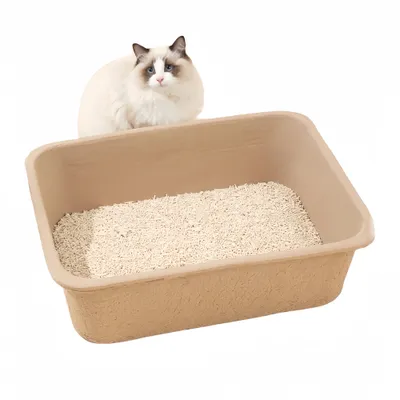 FurryFusion Bac à litière jetable pour chat FurryFusion Bac à litière jetable pour chat