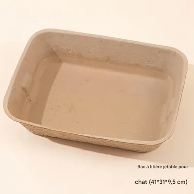 FurryFusion Bac à litière jetable pour chat