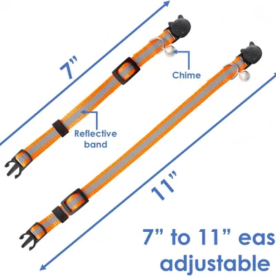 FurryFusion Lot de 6 Colliers pour chat réfléchissants