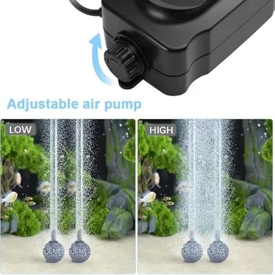 Pawzy Pompe d'aération pour aquarium Double trou