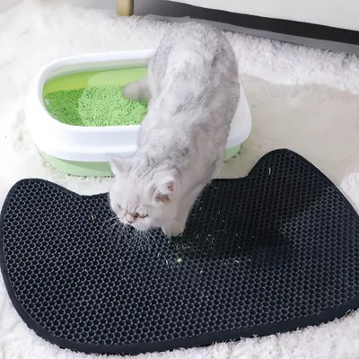 FurryFusion Tapis de litière pour chat double couche
