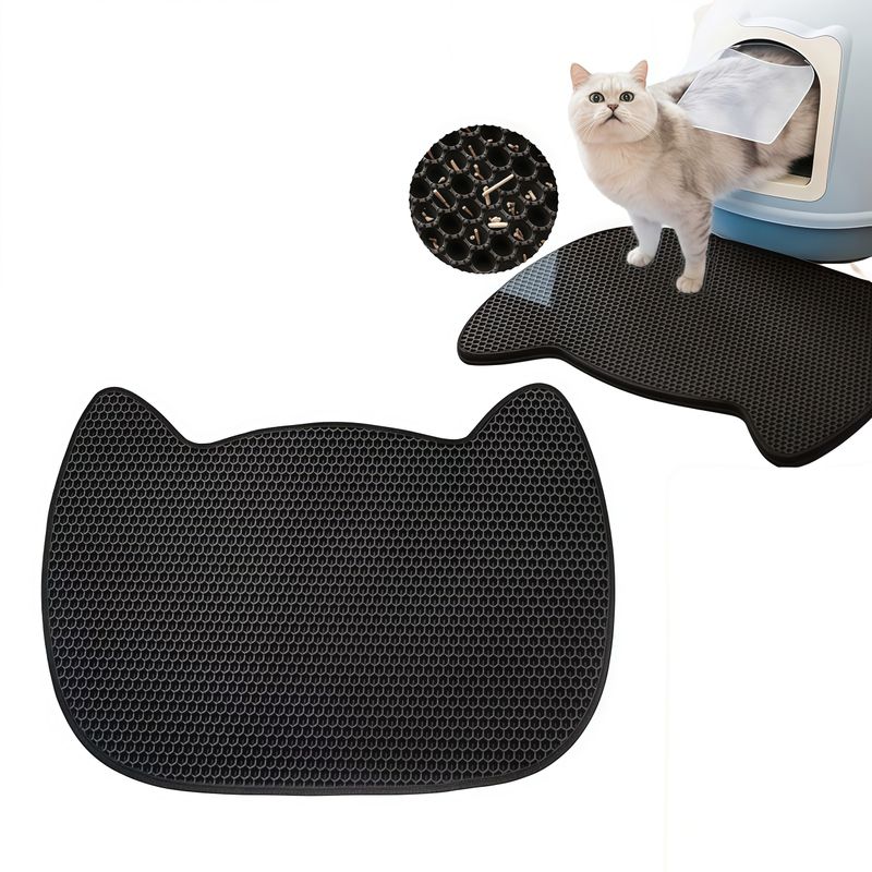 FurryFusion Tapis de litière pour chat double couche