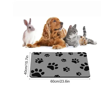 Zoomtopia Alfombrilla absorbente para comedero de gato