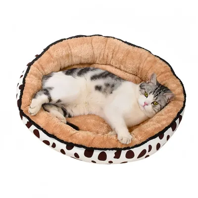 FurryFusion Cama para gatos con lunares