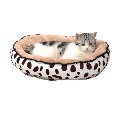 FurryFusion Lit pour chat à pois