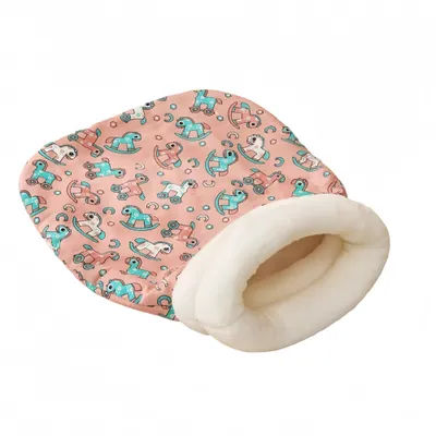 FurryFusion Sac de couchage pour chat motif cheval en bois