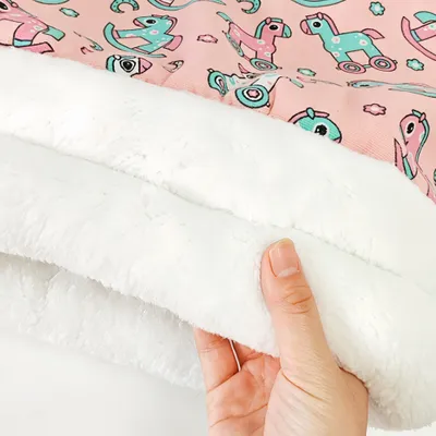 FurryFusion Sac de couchage pour chat motif cheval en bois