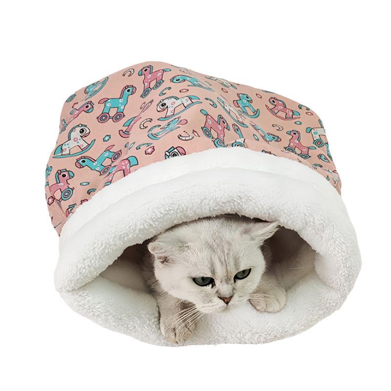 FurryFusion Sac de couchage chaud pour chat