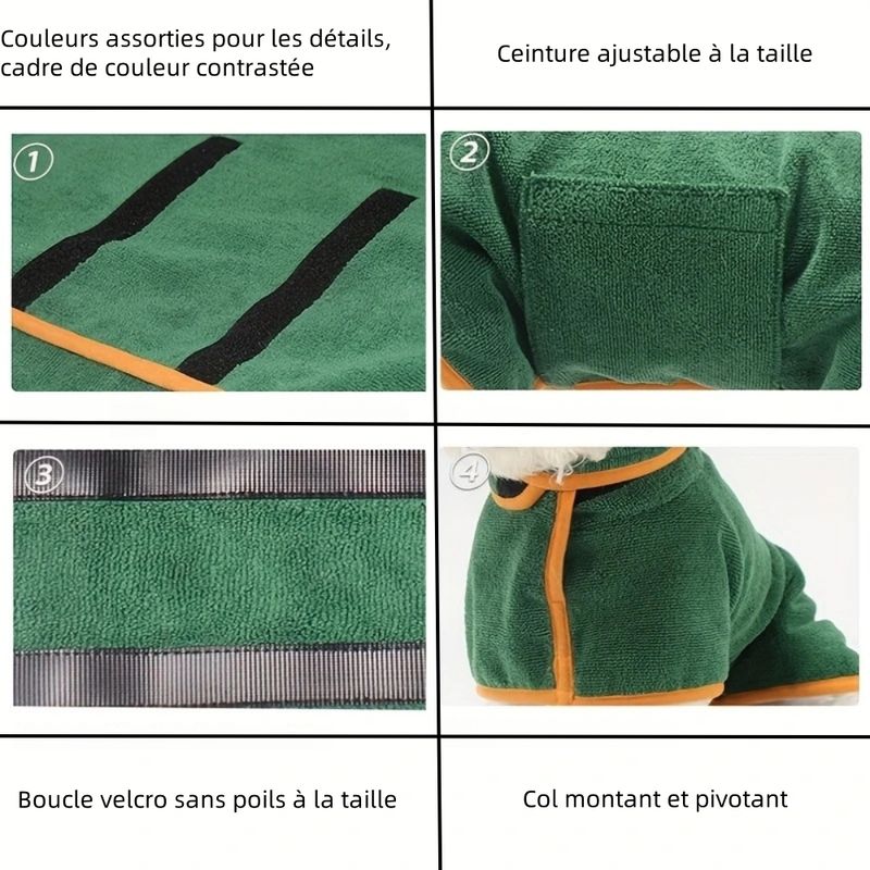 Zoomtopia Serviette de bain pour animaux de compagnie