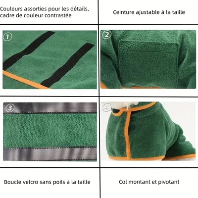 Zoomtopia Serviette de bain pour animaux de compagnie