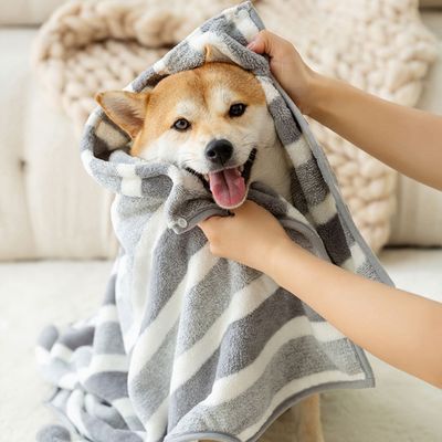Zoomtopia Serviette pour chien en microfibre
