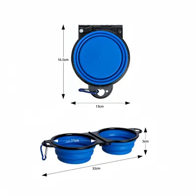 Pawzy Gamelle double pliable pour chien et chat Pawzy Gamelle double pliable pour chien et chat