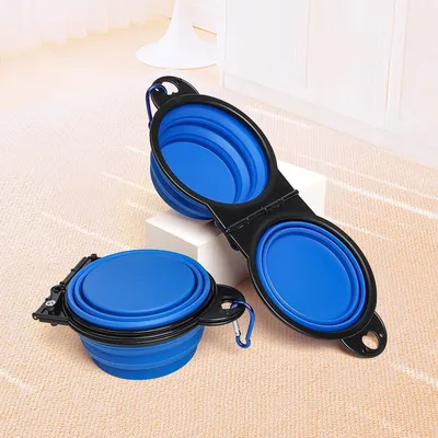 Pawzy Gamelle double pliable pour chien et chat Pawzy Gamelle double pliable pour chien et chat