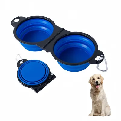 Pawzy Gamelle double pliable pour chien et chat Pawzy Gamelle double pliable pour chien et chat