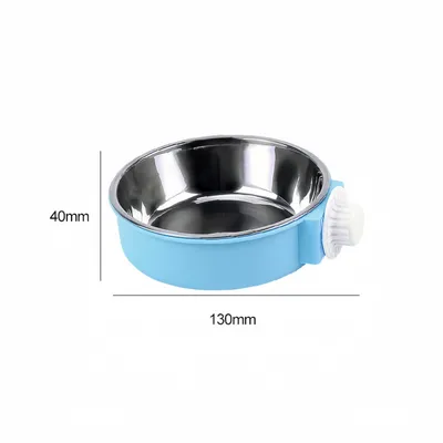 Pawzy cuenco azul para jaula de mascotas