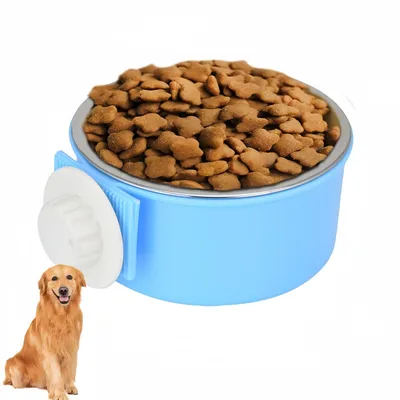 Pawzy cuenco azul para jaula de mascotas
