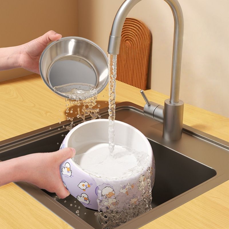 Zoomtopia Double gamelle en acier inoxydable pour animaux de compagnie