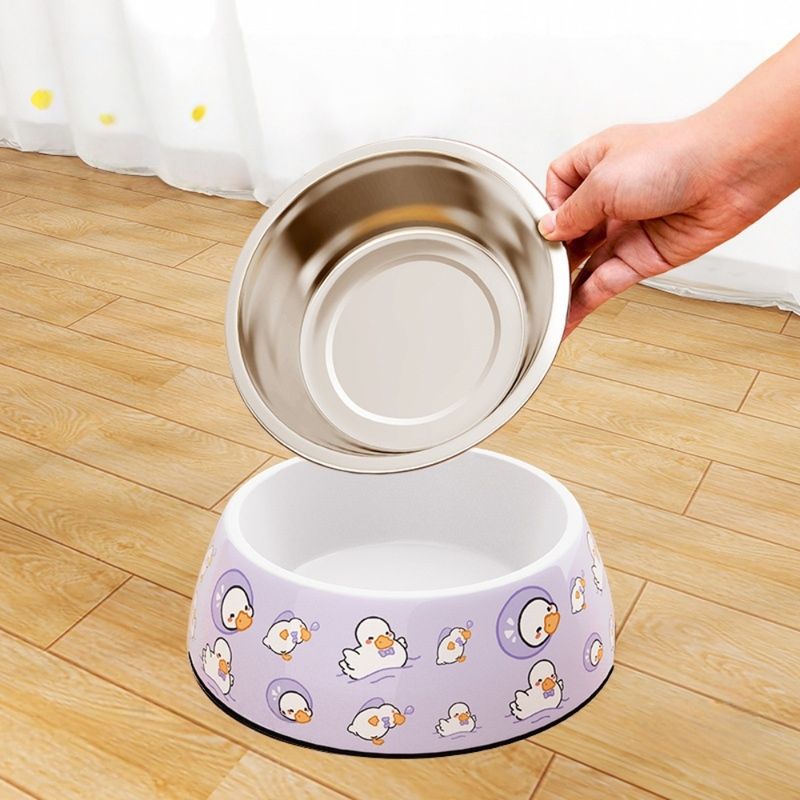 Zoomtopia Double gamelle en acier inoxydable pour animaux de compagnie