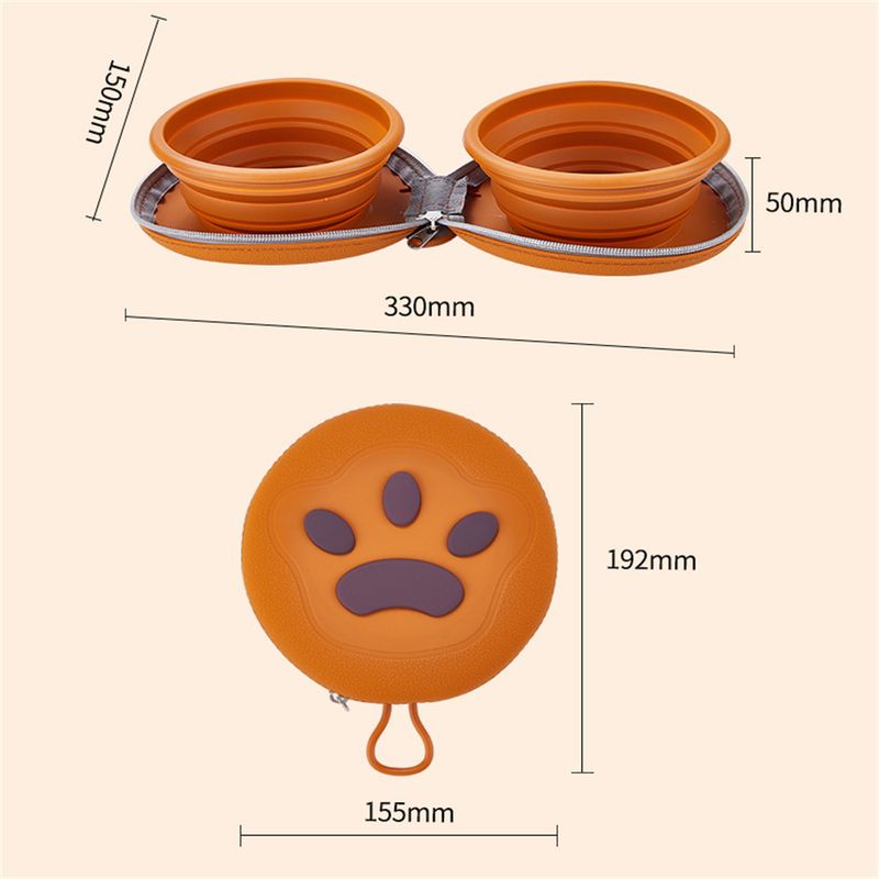 IntiMeg Bol double en silicone pour chien de voyage