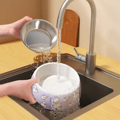 Zoomtopia Double gamelle en acier inoxydable pour animaux de compagnie