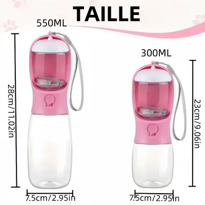 Zoomtopia Bouteille d'eau portable pour chat et chien