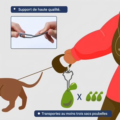 FurryFusion Lot de 7 Pinces pour Sac à Ordures pour Chien