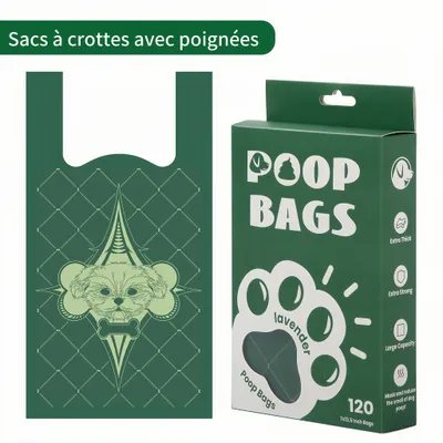 FurryFusion Sacs dégradables pour crottes de chien