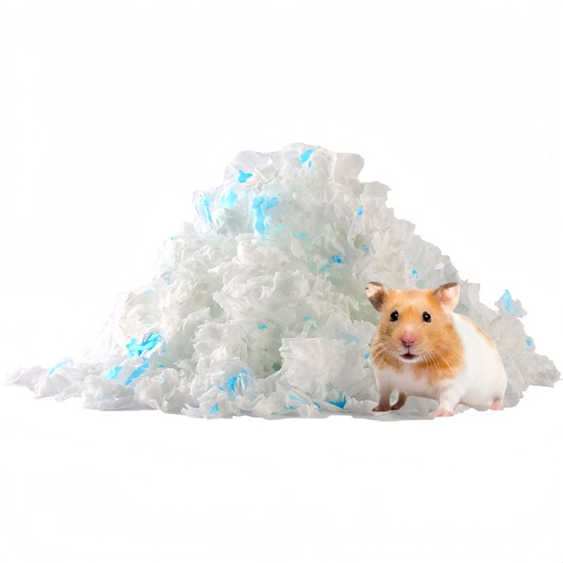 FurryFusion Litière en coton et papier pour petits animaux
