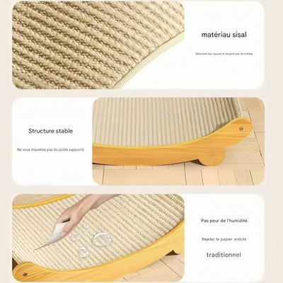 FurryFusion Cama y rascador para gatos 2 en 1 de sisal