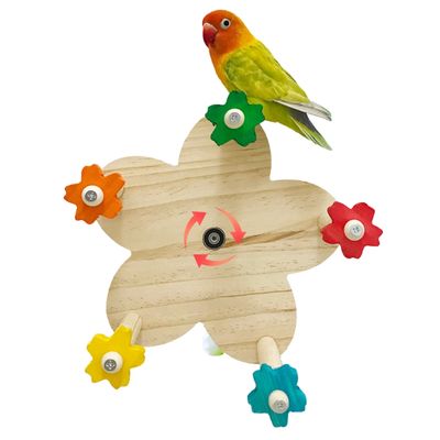 Zoomtopia Support pour perroquet en bois naturel