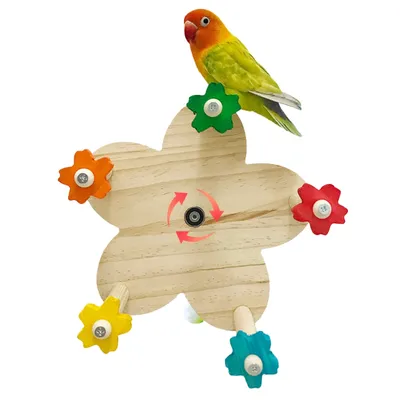 Zoomtopia Support pour perroquet en bois naturel Zoomtopia Support pour perroquet en bois naturel