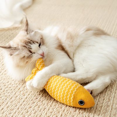 Zoomtopia Jouet d'herbe à chat en forme de poisson