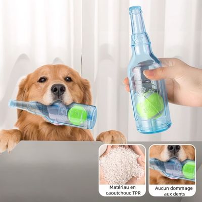Zoomtopia Jouet en caoutchouc pour chien en forme de bouteille
