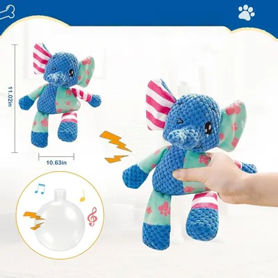 Zoomtopia Jouet en peluche éléphant pour chien