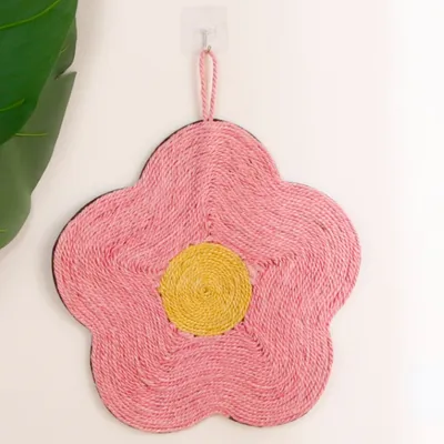 Pawzy Tapis griffoir suspension pour chat rose