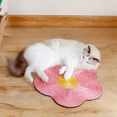 Pawzy Tapis griffoir suspension pour chat rose