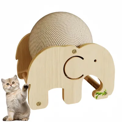 Pawzy Grattoir avec jouet à bille rotative pour chat