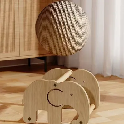 Pawzy Grattoir avec jouet à bille rotative pour chat