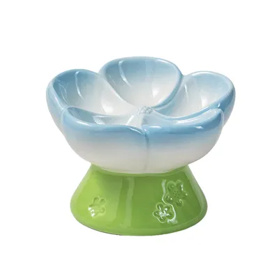 Gamelle surélevée en céramique pour chat à alimentation lente