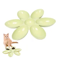 Zoomtopia Bol d'chats en forme de pétales de fleurs pour animaux