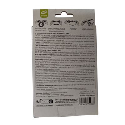 Collier Antiparasitaire Répulsif 50 cm Pour Chiens de 10 kg à 20 kg